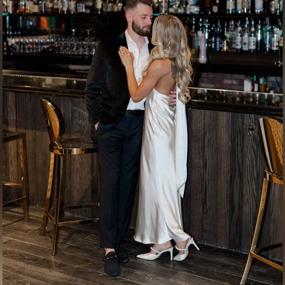 Selfie Leslie White Halter Maxi Dress - Picture 2 of 6